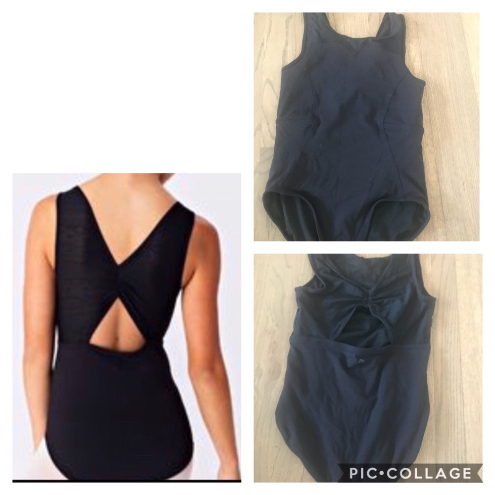 Ivivva black leotard with mesh back